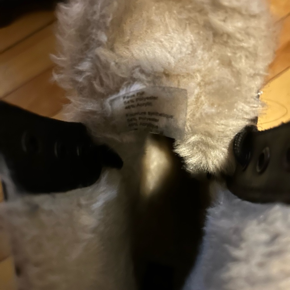 Dr. Martens Black Leather Ankle Boots with Cream Shearling Lining - Picture 5 of 6